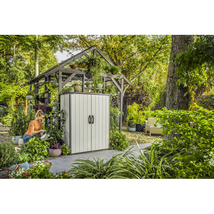 Keter Premier Tall Vertical Outdoor Indoor Storage Shed Weatherresistant With Doble